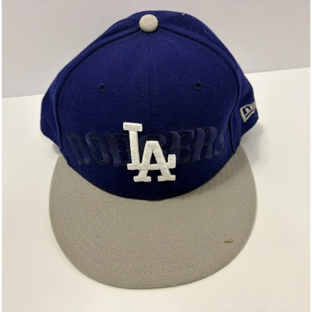 New Era Los Angeles Dodgers Fitted Hat Size 7 5/8 Genuine Merchandise